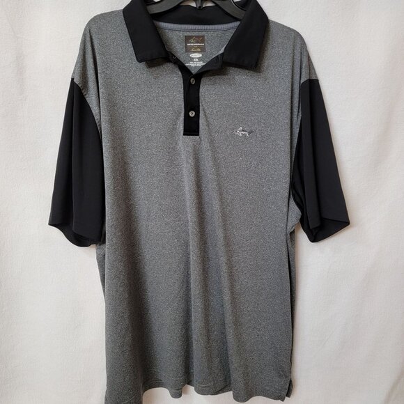 Greg Norman‎ For Tasso Elba Mens Polo Shirt XXL Gray & Black Polyester - Picture 1 of 10